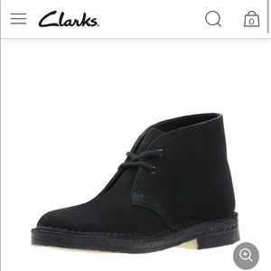 Clarks Originals Black Suede Desert Boots